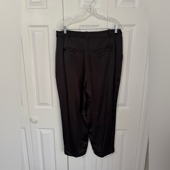Madewell Women’s NWT The Turner Tapered Pant in Black Satin size 14 Petite - Picture 10 of 14